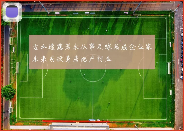 古加透露若未从事足球或成企业家未来或投身房地产行业